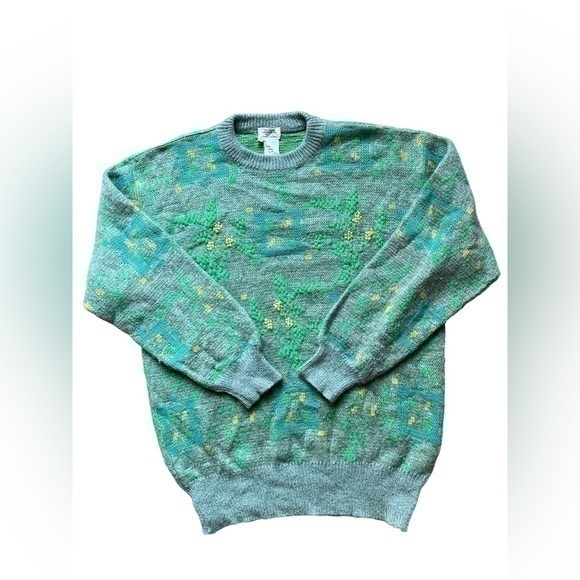 Maurizio baldassari Other - MAURIZIO BALDASSARI green Multi Wool Blend Crewneck Pullover Sweater Size 52.